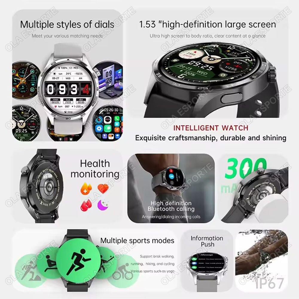 watch 5 pro gps nfc smart watch men 360*360 amoled screen heart rate monitor bluetooth calls ip68 waterproof man smartwatch 2025 watch 5 pro gps nfc smart watch men 360*360 amoled screen heart rate monitor bluetooth calls ip68 waterproof man smartwatch 2025