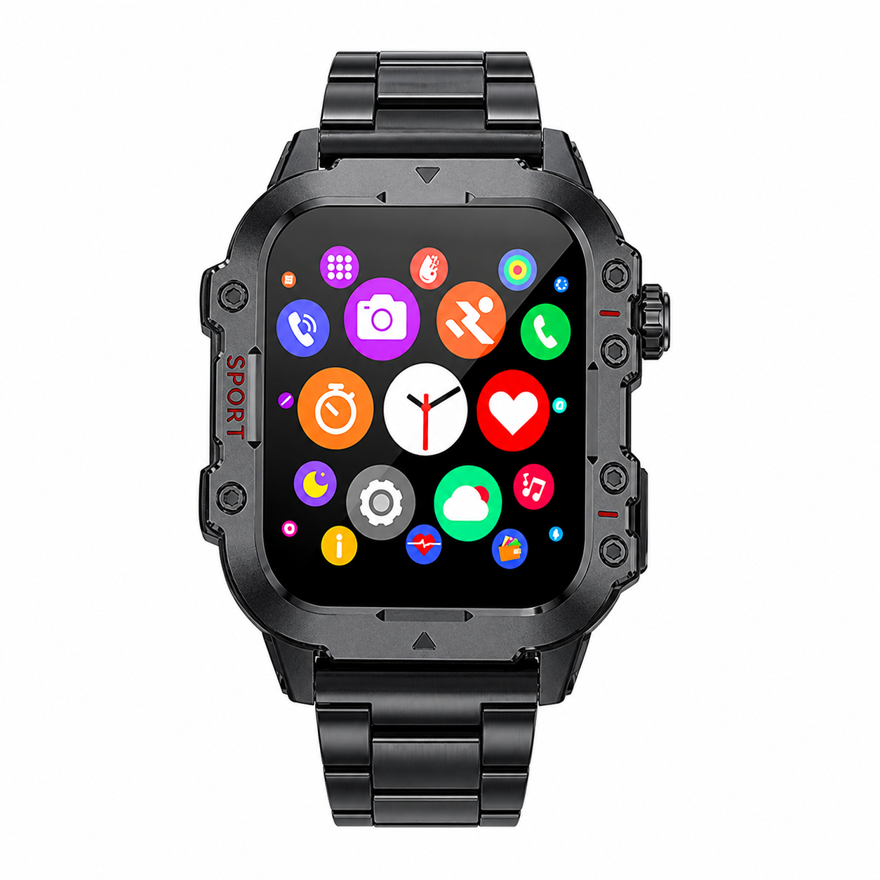 2026 New Military Smart Watch Men IP67 3ATM Outdoor Sports Fitness Tracker Health Monitor 1.44Inch BT Call Smartwatch