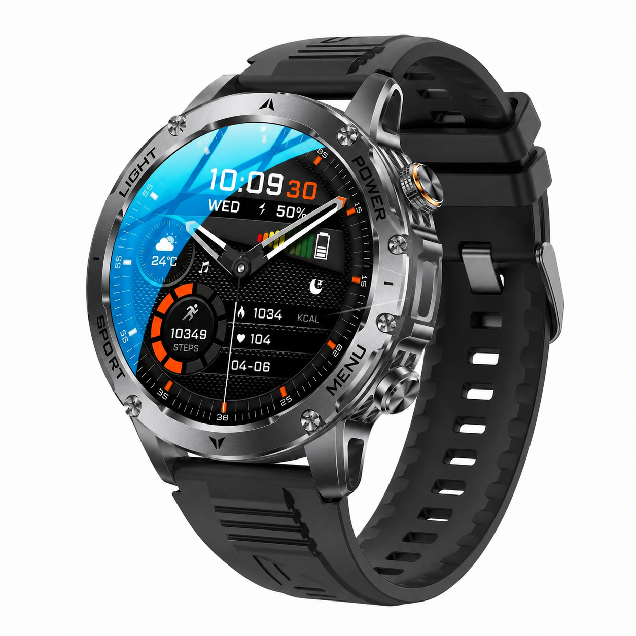 2025 1000mAh Super Capacity Battery Adult Men Smart Watch 1.7-inch Large Screen Bluetooth Call IP68 Waterproof SmartWatch Sports