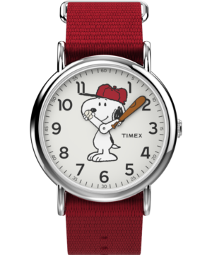 Peanuts® x Timex Snoopy 38mm Fabric Strap Watch