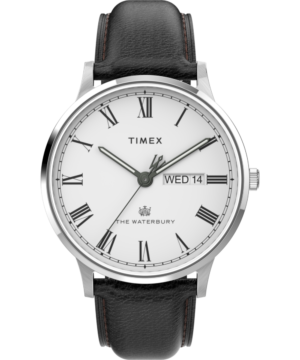 Waterbury Classic Day/Date 40mm Leather Strap Watch