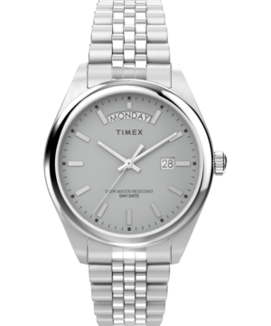 Timex Legacy Day and Date 41mm Stainless Steel Bracelet Watch