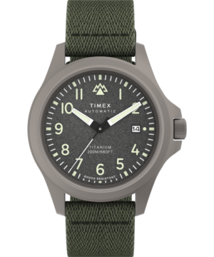 Expedition® Field Post Titanium Automatic 41mm Recycled Fabric Strap Watch