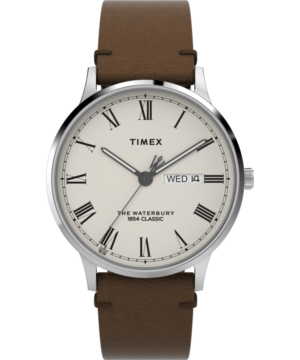 Waterbury Classic 40mm Leather Strap Watch