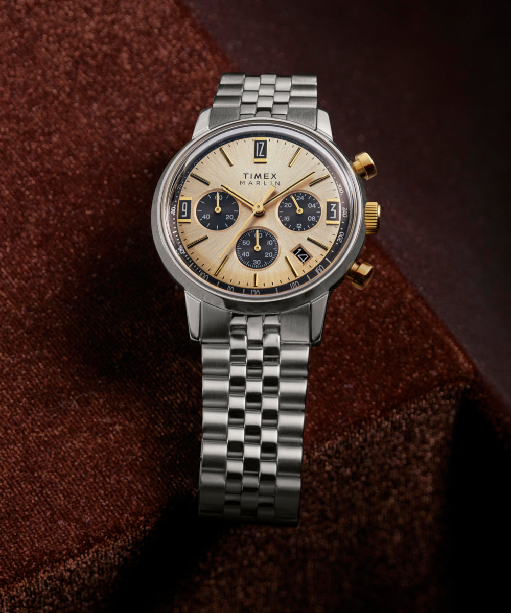 Marlin® Chronograph Tachymeter 40mm Stainless Steel Bracelet Watch