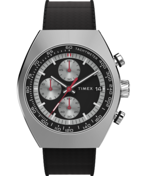 Timex Legacy Tonneau Chronograph 42mm Synthetic Rubber Strap Watch