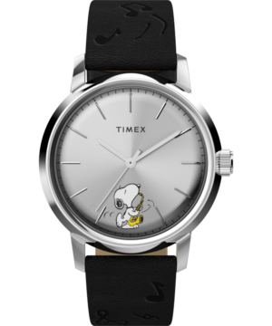 Peanuts® x Timex Marlin® Automatic Saxophonist 40mm Leather Strap Watch