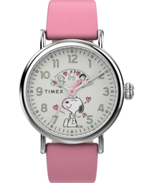 Peanuts x Timex Standard Valentine's 40mm Leather Strap Watch