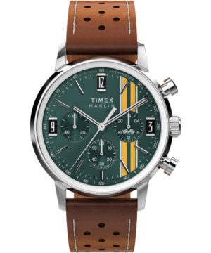 Marlin® Chronograph Tachymeter 40mm Leather Strap Watch