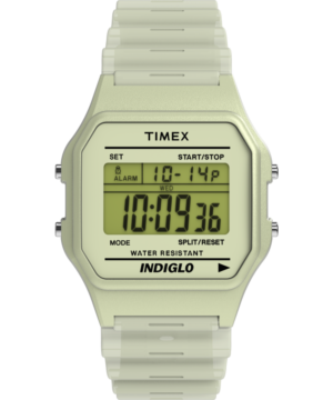 Timex T80 Glow in the Dark 34mm Resin Strap Watch