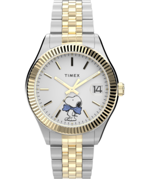 Peanuts® x Timex Legacy Bowtie 34mm Stainless Steel Bracelet Watch