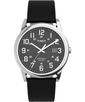 Easy Reader® Classic 38mm Leather Strap Watch