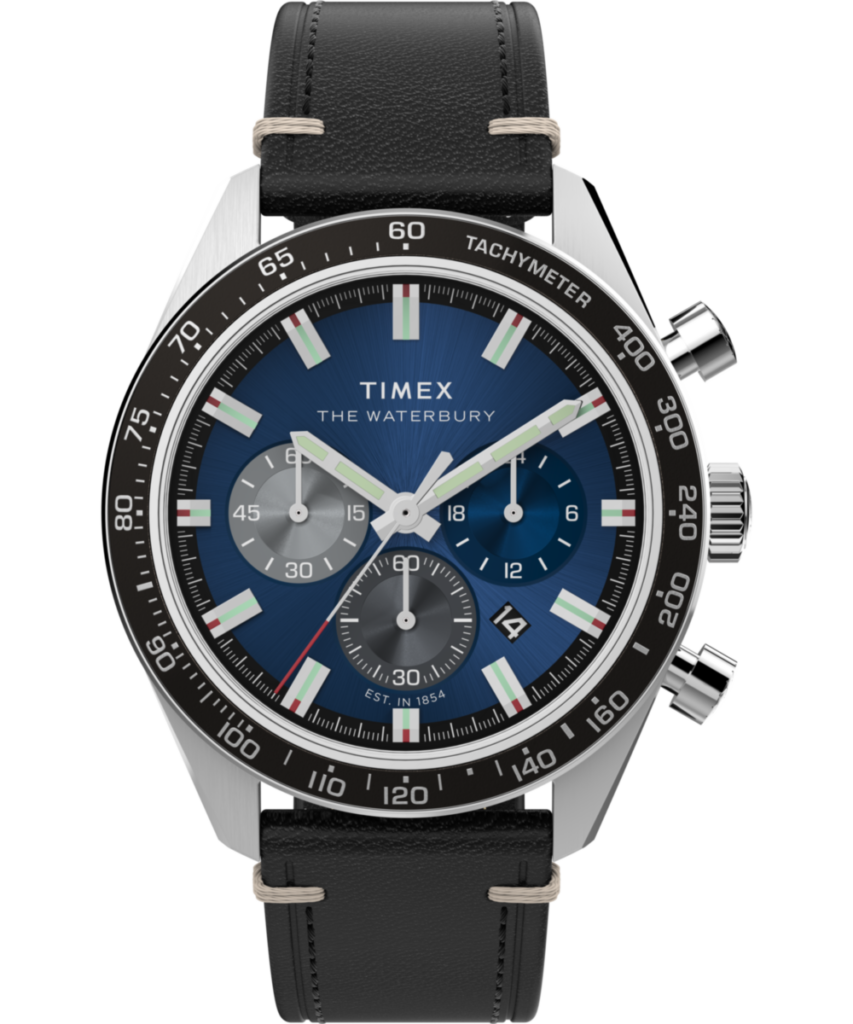 Waterbury Traditional Chronograph 41mm Leather Strap Watch