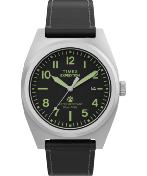 Expedition® Capstone 39mm Eco-Friendly Leather Strap Watch