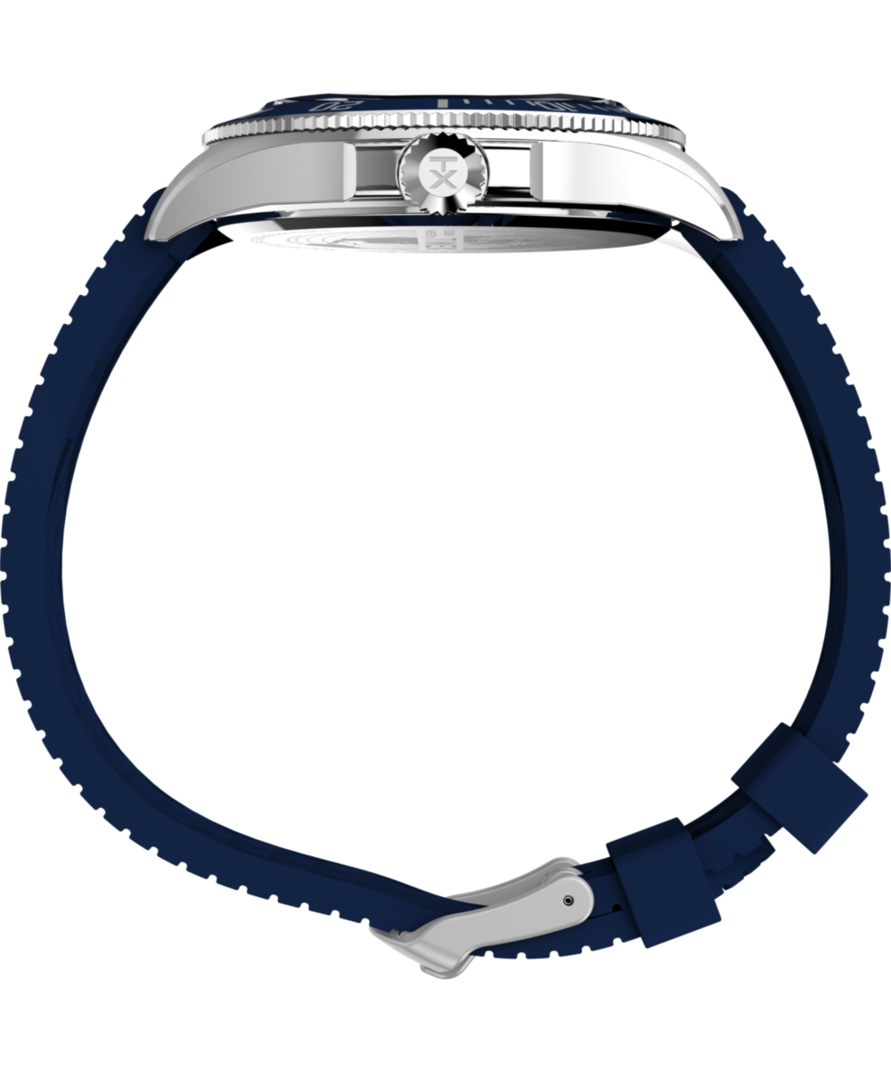 Harborside Coast Multifunction 43mm Synthetic Rubber Strap Watch