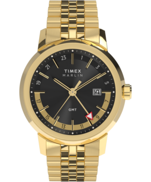 Marlin® Quartz GMT 40mm Stainless Steel Bracelet Watch