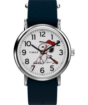 Peanuts® x Timex Weekender Baseball 38mm Fabric Strap Watch