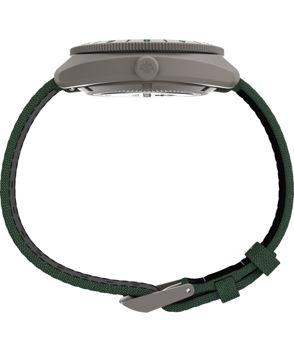 Expedition® Pioneer Titanium Automatic GMT 41mm Fabric Strap Watch