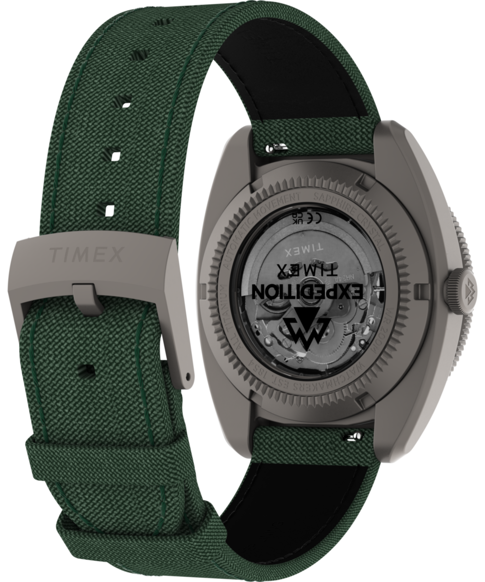 Expedition® Pioneer Titanium Automatic GMT 41mm Fabric Strap Watch