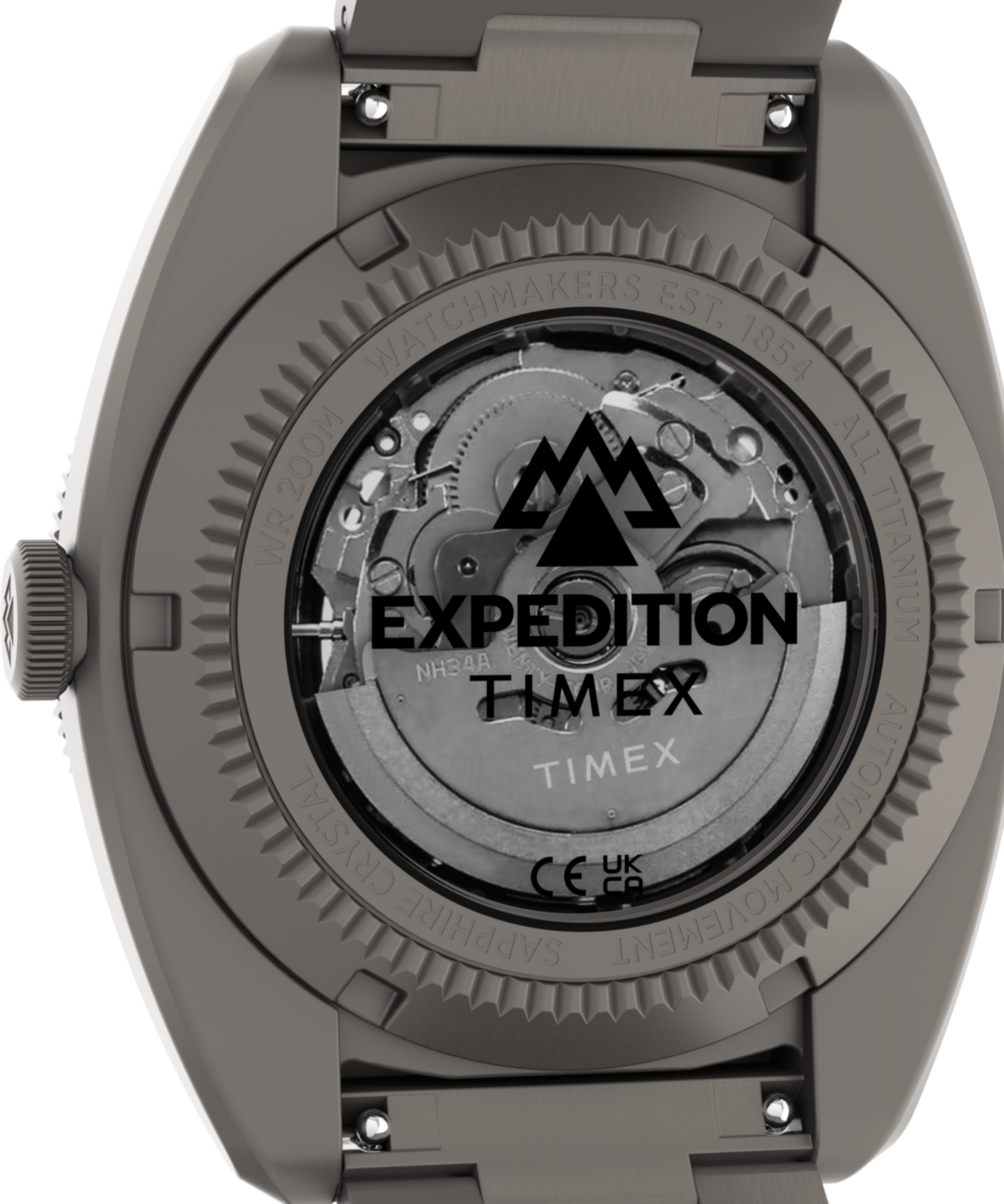 Expedition® Pioneer Titanium Automatic GMT 41mm Titanium Bracelet Watch