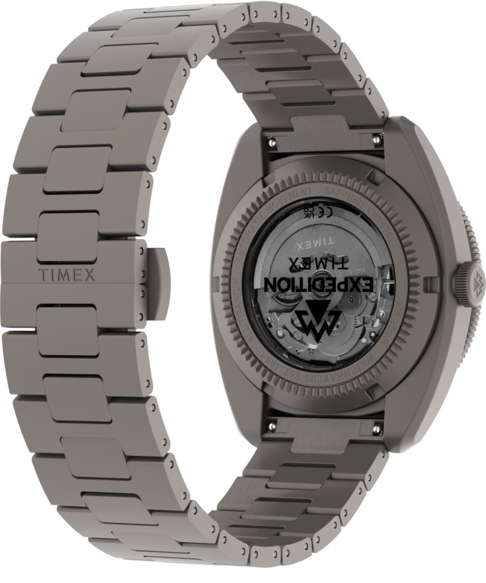 Expedition® Pioneer Titanium Automatic GMT 41mm Titanium Bracelet Watch