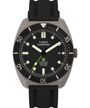 Expedition® Pioneer Titanium Automatic 41mm HNBR Synthetic Rubber Strap Watch