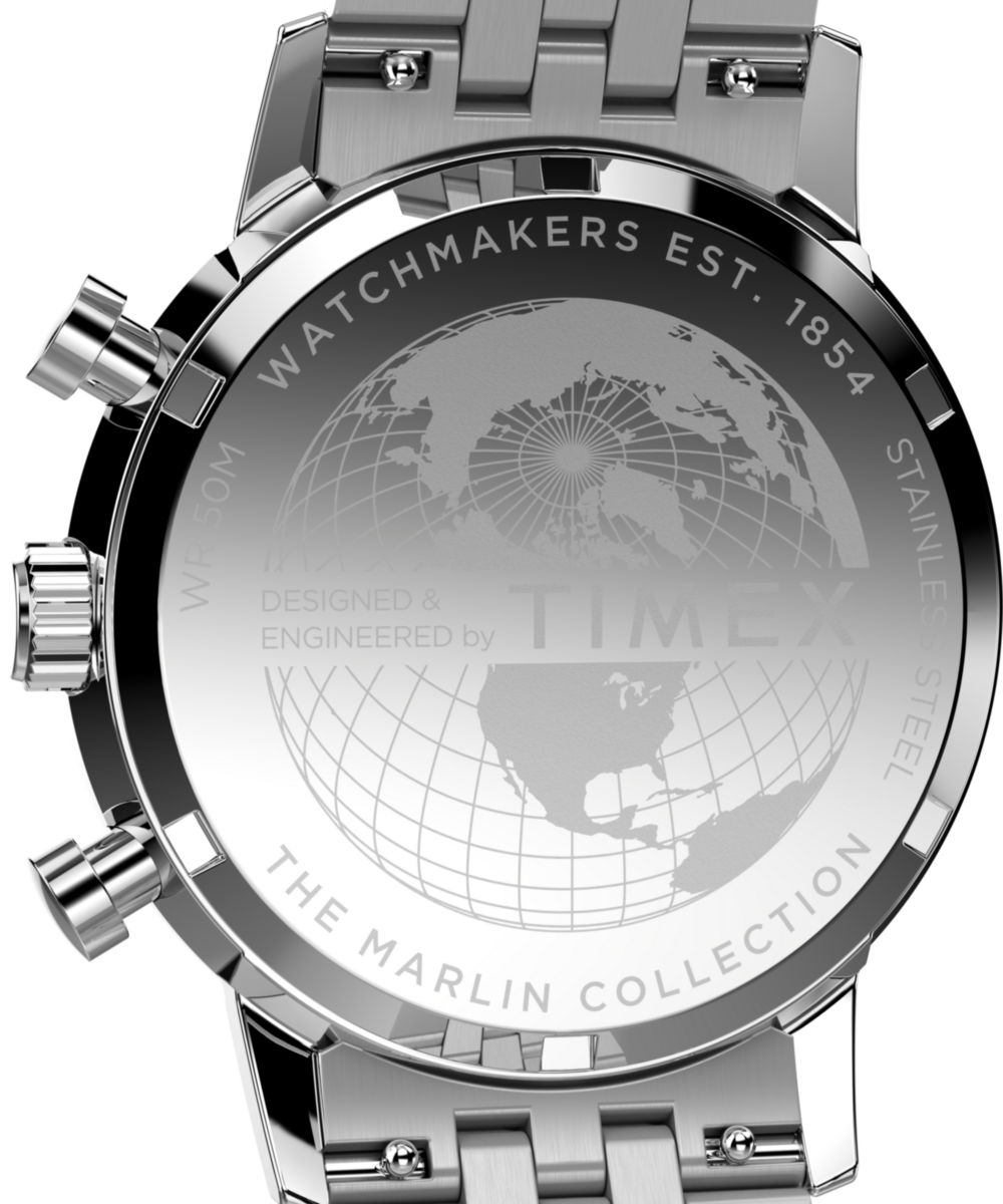 Marlin® Quartz Chrono 40mm Stainless Steel Bracelet Watch