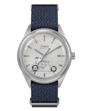 Peanuts® x Timex Marlin® Jet Automatic Easy Rider 38mm Fabric Strap Watch