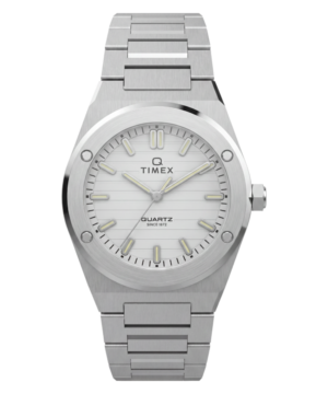 Q Timex Marbella 34mm Stainless Steel Bracelet Watch