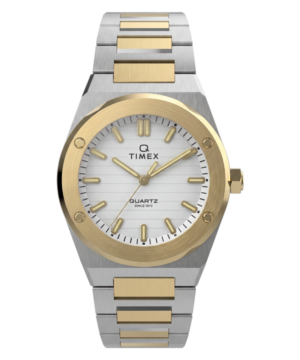 Q Timex Marbella 34mm Stainless Steel Bracelet Watch