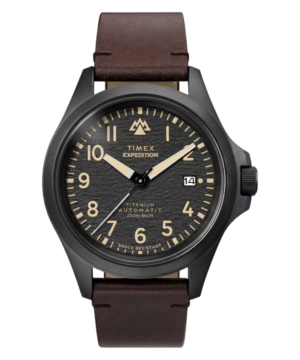 Expedition® Field Post Titanium Automatic 41mm Leather Strap Watch