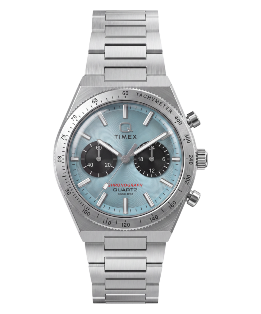 Q Timex Continental Chronograph 36mm Stainless Steel Bracelet Watch
