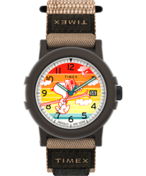 Peanuts® x Timex Camper Ski 38mm Fabric Strap Watch