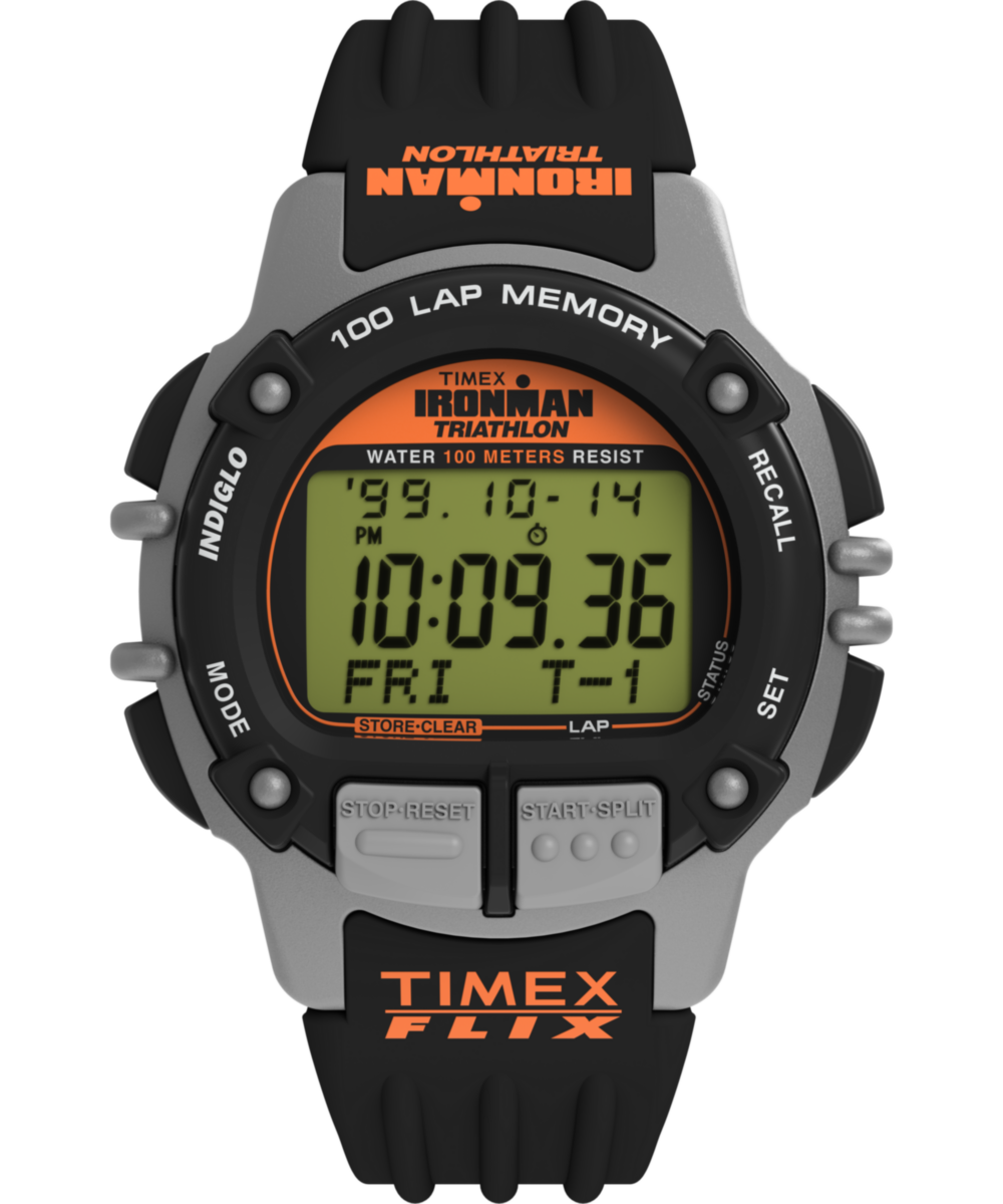 TIMEX® IRONMAN® Flix 100 Lap 42mm PU Strap Watch
