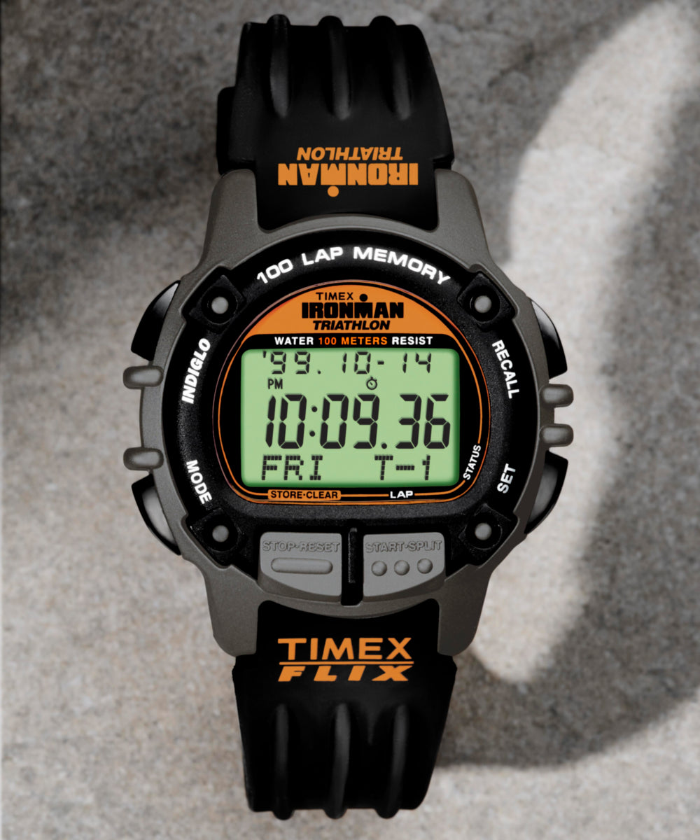 TIMEX® IRONMAN® Flix 100 Lap 42mm PU Strap Watch