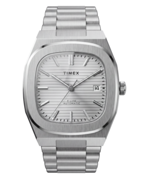 Timex® Automatic E Line 38mm Stainless Steel Bracelet Watch