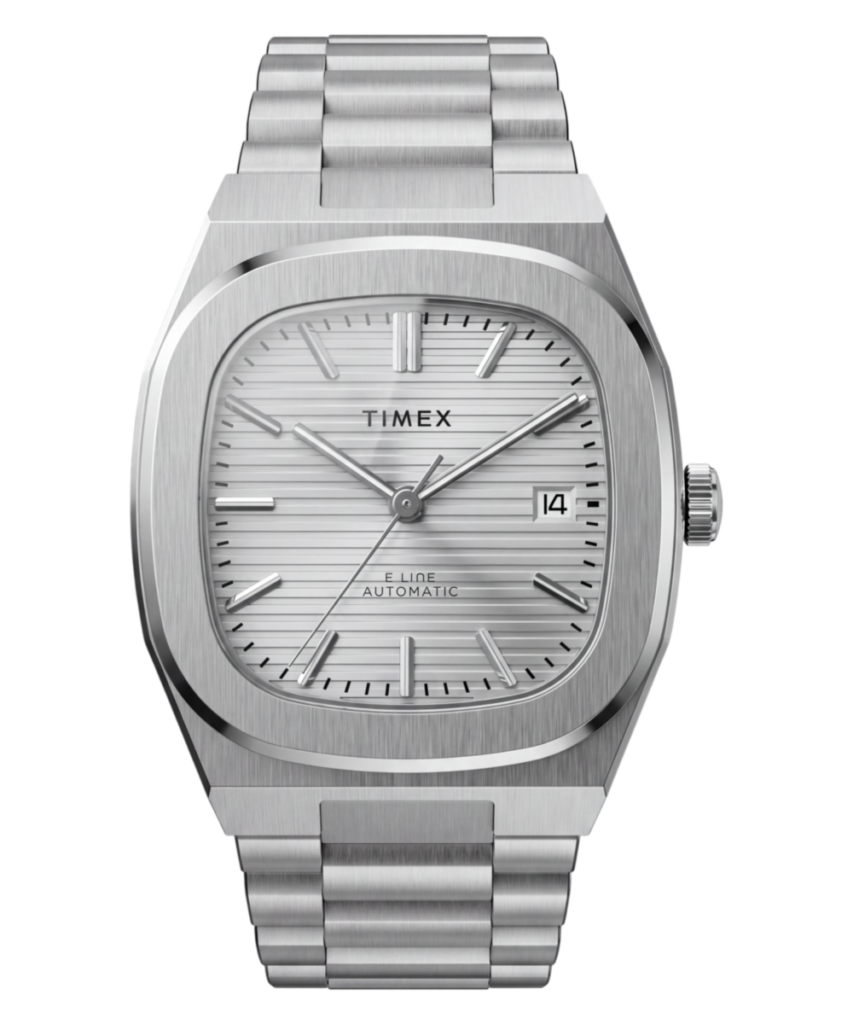 Timex® Automatic E Line 38mm Stainless Steel Bracelet Watch