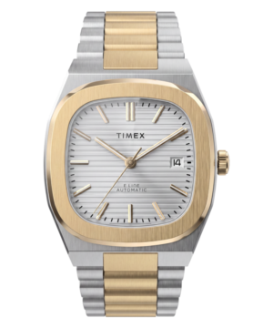 Timex® Automatic E Line 38mm Stainless Steel Bracelet Watch