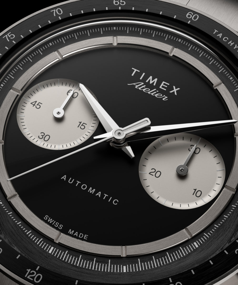 Timex Atelier Chronograph Automatic M1a Ti 42mm Swiss Made Titanium Bracelet
