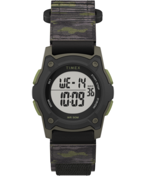TIMEX TIME MACHINES® 35mm Green/Brown Camo Fast Wrap® Kids Digital Watch